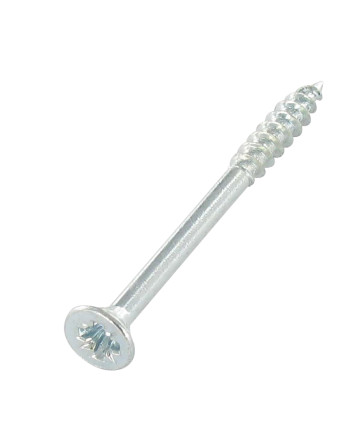 VBA Vis bois agglo Tête fraisée Pozi 4X35 Filetée sur 21 Cranté Acier zingué