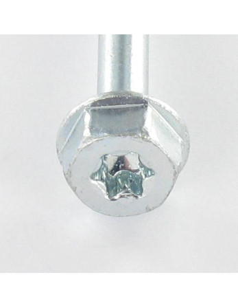 Vis charpente TEKOR Tête hexagonale TH Pointe antifendage type 17 8X80 TORX T40 zingué cr3 96 hbs sans rouille rouge