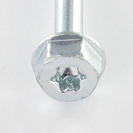 1 x Vis charpente TEKOR Tête hexagonale TH Pointe antifendage type 17 8X80 TORX T40 zingué cr3 96 hbs sans rouille rouge