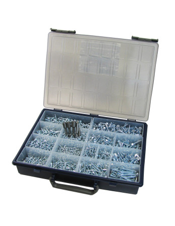 Assortiment de 1775 Vis autoperceuse Tête fraisée / Tête cylindrique TC Phillips / Tête hexagonale TH Acier
