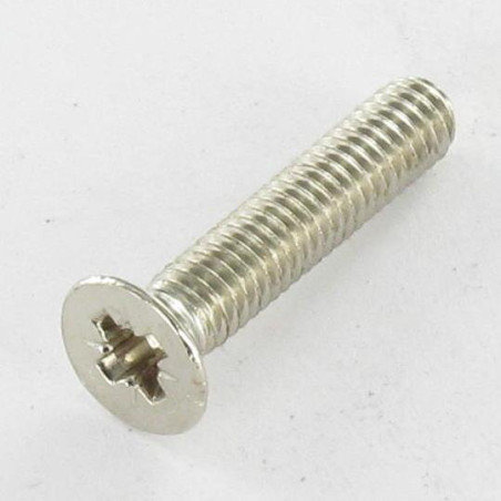 1 x Vis métaux Tête fraisée Pozi N°1 M3X6 Acier nickelé microvis