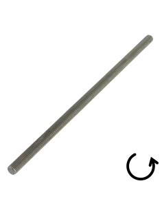 Tige filetée M8 Longueur 1 mètre Pas Gauche Acier brut 2