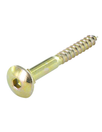Vis bois TRCC JAPY tête ronde collet carré 6X50 Hexagonal creux 4 Acier zingué