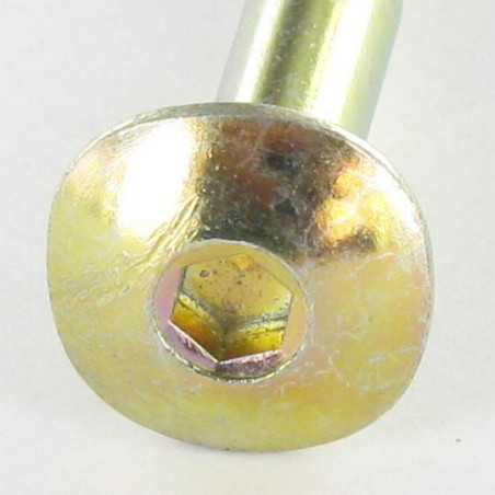 1 x Vis bois TRCC JAPY tête ronde collet carré 6X50 Hexagonal creux 4 Acier zingué