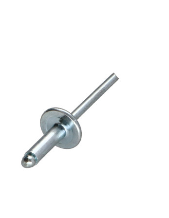 Rivet aveugle tout acier ZING 4.8X20 Epaisseur de serrage 11 à 15 Tête large