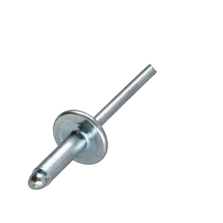 1 x Rivet aveugle tout acier ZING 4.8X20 Epaisseur de serrage 11 à 15 Tête large