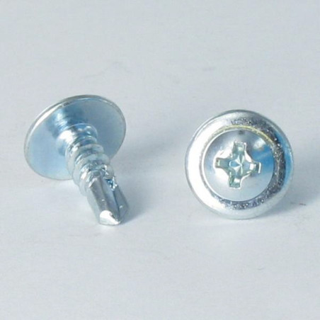 1 x Vis autoperceuse Tête ronde large Phillips Sans Cranté 4.2X13 Acier zingué