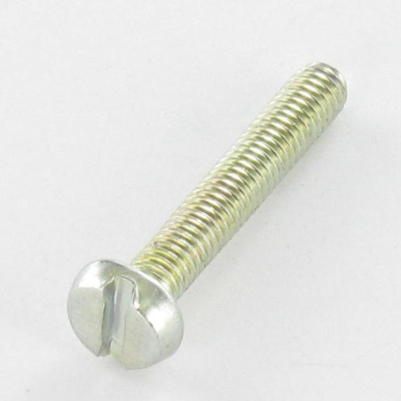 1 x Vis métaux Tête cylindrique large TCL Fendue M4X25 Filetée sur 23 Acier zingué