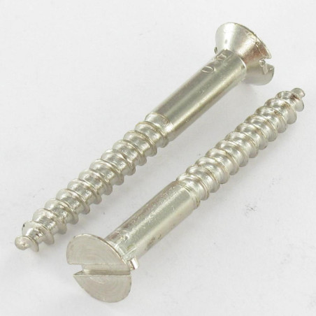 1 x Vis bois Tête fraisée Fendue 5X45 Acier chrome