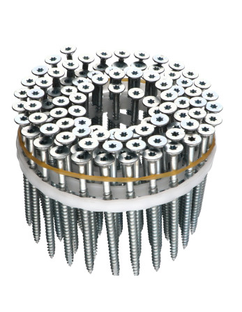 Vendues en rouleau de 100 VBA Vis bois agglo Tête fraisée Cranté 5X80 Filetée sur 60 TORX T20 Pointe antifendage