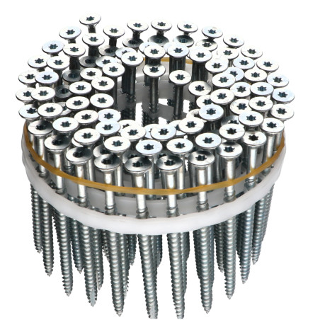 1 x Vendues en rouleau de 100 VBA Vis bois agglo Tête fraisée Cranté 5X80 Filetée sur 60 TORX T20 Pointe antifendage