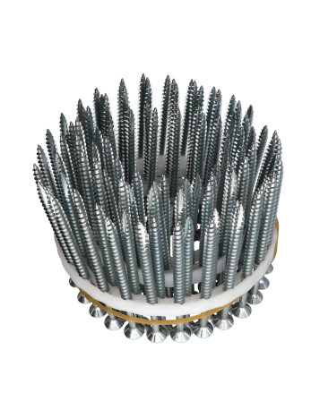 Vendues en rouleau de 100 VBA Vis bois agglo Tête fraisée Cranté 5X80 Filetée sur 60 TORX T20 Pointe antifendage
