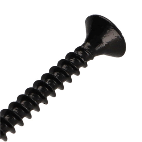 1 x VBA Vis bois agglo Tête fraisée Pozi N°2 4.5X40 Filetage total Acier zingué noir