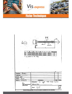 VBA Vis bois agglo Tête fraisée bombée TFB Fendue 4X12... 2