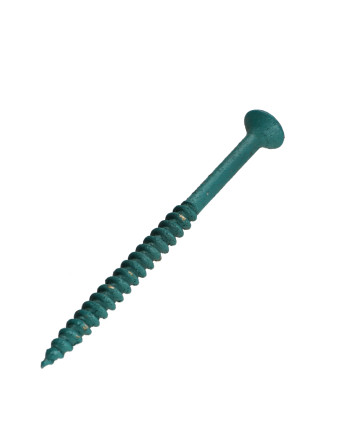 VBA3 Tête fraisée Pozi 4.5X70 Filetage partiel Acier zingué LAQ Vert