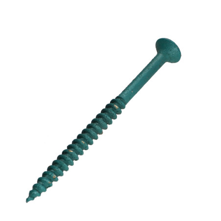 1 x VBA3 Tête fraisée Pozi 4.5X70 Filetage partiel Acier zingué LAQ Vert