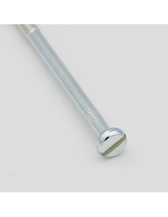 Vis métaux Tête cylindrique TC Fendue M3X80 Filetage partiel Acier zingué microvis