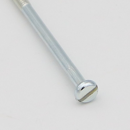 1 x Vis métaux Tête cylindrique TC Fendue M3X80 Filetage partiel Acier zingué microvis
