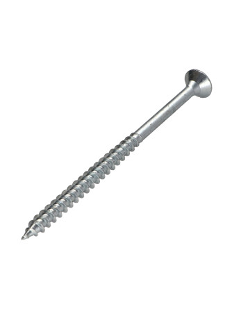 VBA Vis bois agglo Tête fraisée Pozi N°3 6X100 Filetage partiel Acier zingué