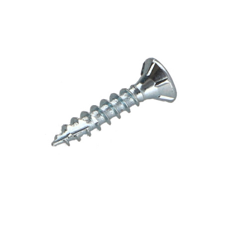 1 x Vis bois TEKOR Tête fraisée Cranté 5X20 TORX T25 Acier zingué Filetage total Pointe antifendage type 17