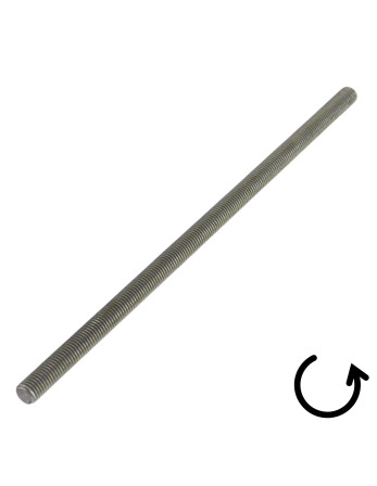 Tige filetée M5 Longueur 1 mètre Pas Gauche Acier brut