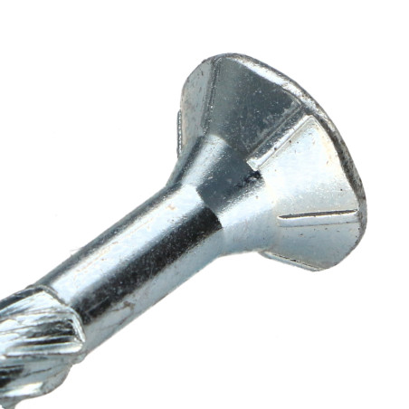 1 x Vis charpente TEKOR Tête fraisée Cranté TORX T25 5X90 Filetée sur 47 Pointe antifendage type 17 Acier zingué
