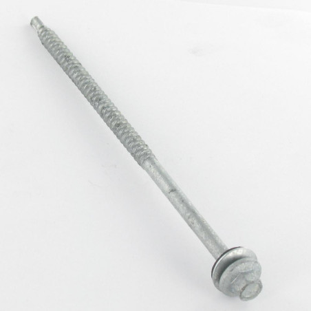 1 x Vis autoperceuse Tête hexagonale TH 6.5X150 Rondelle Forte tenue à la corrosion Acier galvanisé à chaud