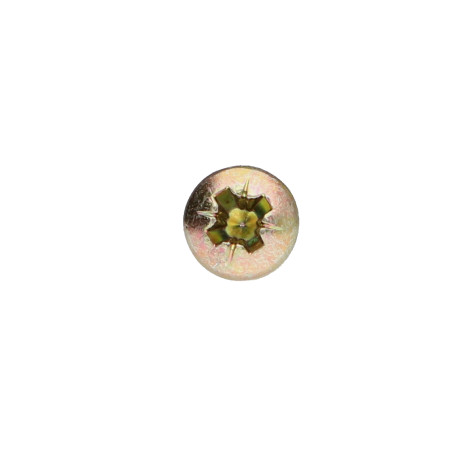 1 x VBA Vis bois agglo Tête ronde TR Pozi N°1 3X12 Bichromaté microvis