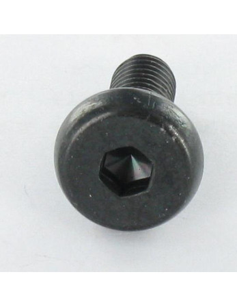 Vis métaux Tête cylindrique large TCL Hexagonal creux M6X16.5 Clé de 4 HC4 Filetage total Acier zingué noir