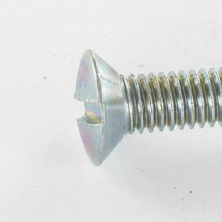 1 x Vis métaux Tête fraisée bombée TFB Fendue M4X40 Acier zingué