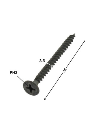 Vis pour plaque de plâtre GFD Acier phosphate 3.5X35