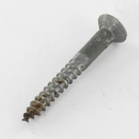 1 x Vis bois Tête fraisée bombée TFB Fendue 5X20 Acier brut