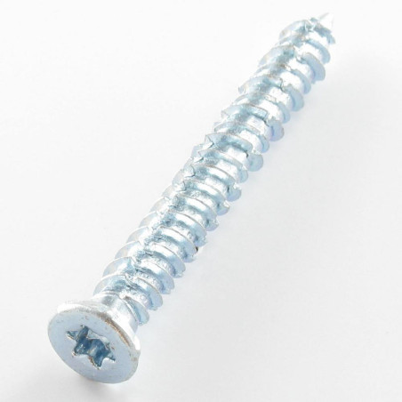 1 x Vis Béton Tête fraisée TF Réduite 7.5X80 TORX T30 Acier zingué