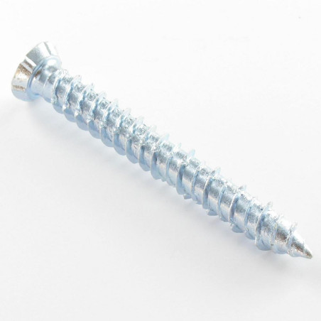 1 x Vis Béton Tête fraisée TF Réduite 7.5X80 TORX T30 Acier zingué