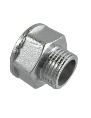 Mamelon hexagonal réduit Figure 246 Mâle/Femelle 20x27 (3/4") X 26x34 (1") Laiton chrome