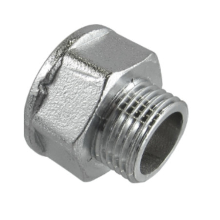 1 x Mamelon hexagonal réduit Figure 246 Mâle/Femelle 20x27 (3/4") X 26x34 (1") Laiton chrome