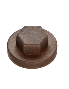 Capuchon Tête hexagonale TH Polyéthylène RAL8014 brun...