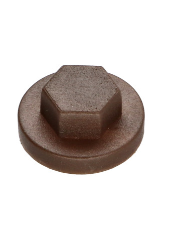 Capuchon Tête hexagonale TH Polyéthylène RAL8014 brun sepia pour vis autoperceuse ou tole de diam 6.3