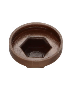 Capuchon Tête hexagonale TH Polyéthylène RAL8014 brun... 2