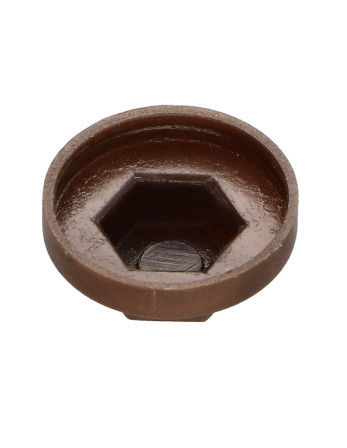 Capuchon Tête hexagonale TH Polyéthylène RAL8014 brun sepia pour vis autoperceuse ou tole de diam 6.3