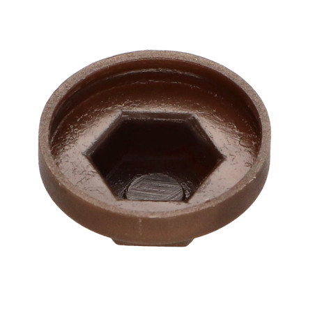 1 x Capuchon Tête hexagonale TH Polyéthylène RAL8014 brun sepia pour vis autoperceuse ou tole de diam 6.3