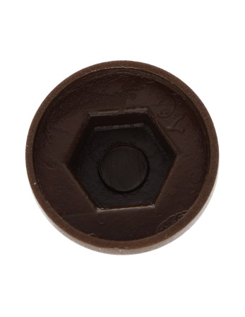 Capuchon Tête hexagonale TH Polyéthylène RAL8014 brun sepia pour vis autoperceuse ou tole de diam 6.3