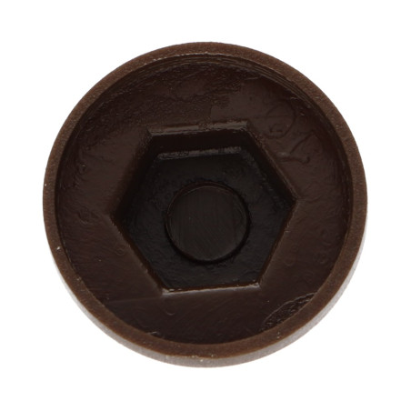 1 x Capuchon Tête hexagonale TH Polyéthylène RAL8014 brun sepia pour vis autoperceuse ou tole de diam 6.3