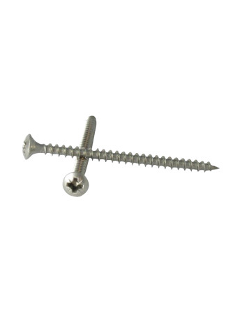 VBA Vis bois agglo Tête fraisée bombée TFB Pozi 5X35 Acier zingué