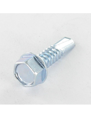 Vis autoperceuse Tête hexagonale TH Embase collerette Lisse 6.3X19 Acier zingué