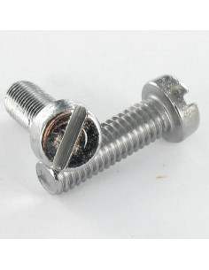 Vis métaux Laiton nickelé Tête cylindrique TC Fendue M4X10