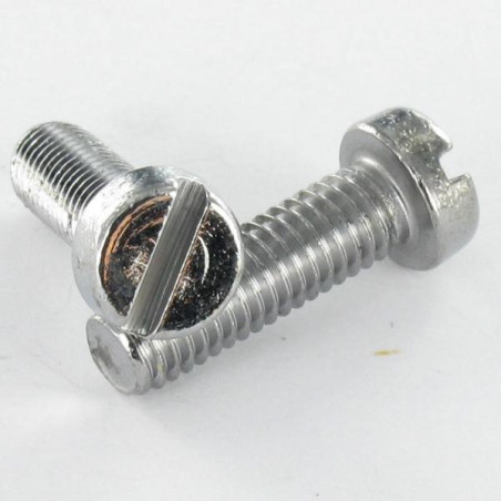 1 x Vis métaux Laiton nickelé Tête cylindrique TC Fendue M4X10
