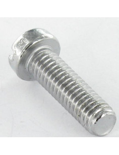 Vis métaux Laiton nickelé Tête cylindrique TC Fendue M4X10 2