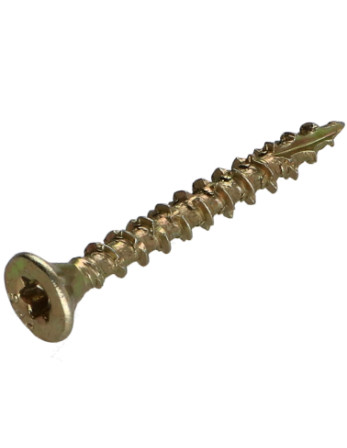 Vis bois TEKOR Tête fraisée Cranté 4X45 Filetée sur 27 TORX T20 ZBCR3+ Pointe antifendage type 17