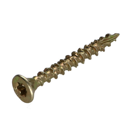 1 x Vis bois TEKOR Tête fraisée Cranté 4X45 Filetée sur 27 TORX T20 ZBCR3+ Pointe antifendage type 17